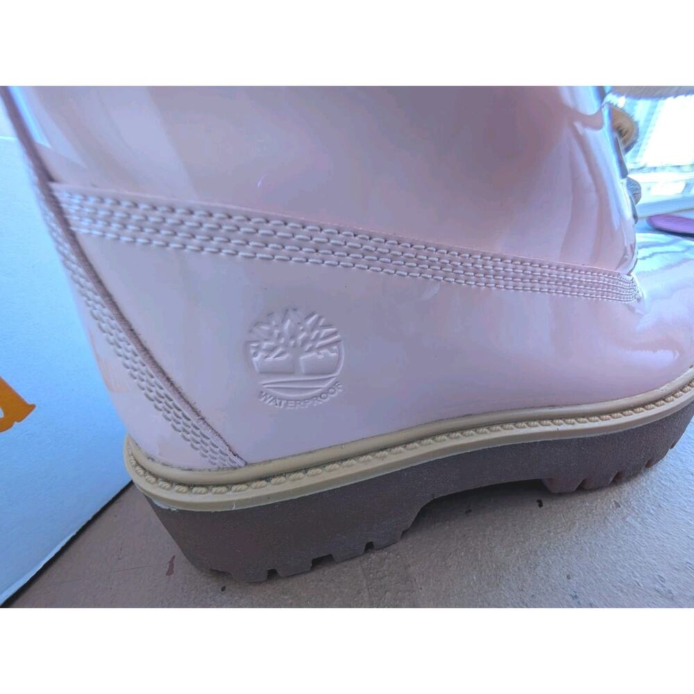 Timberland pink patent Women’s Sz 8.5 Stone Street 6 Inch Lace Waterproof Boots - Picture 14 of 14